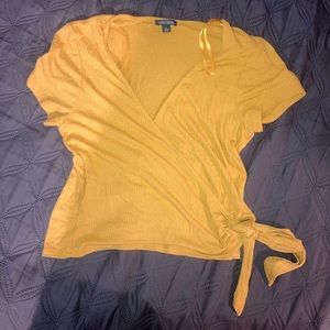 Yellow wrap top